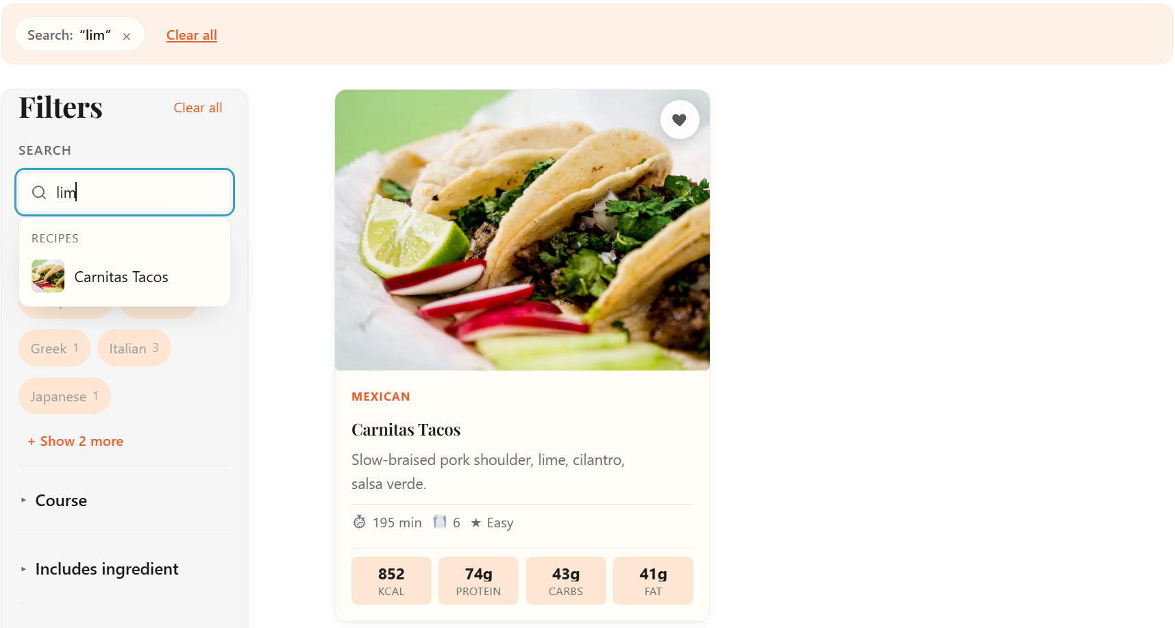 Smart Search & autocomplete